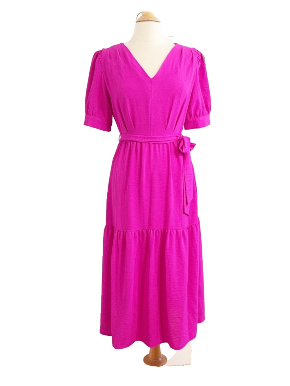 Share NEW DKNY Magenta Pink Midi Dress Size 12 Office/Career/Work/Party